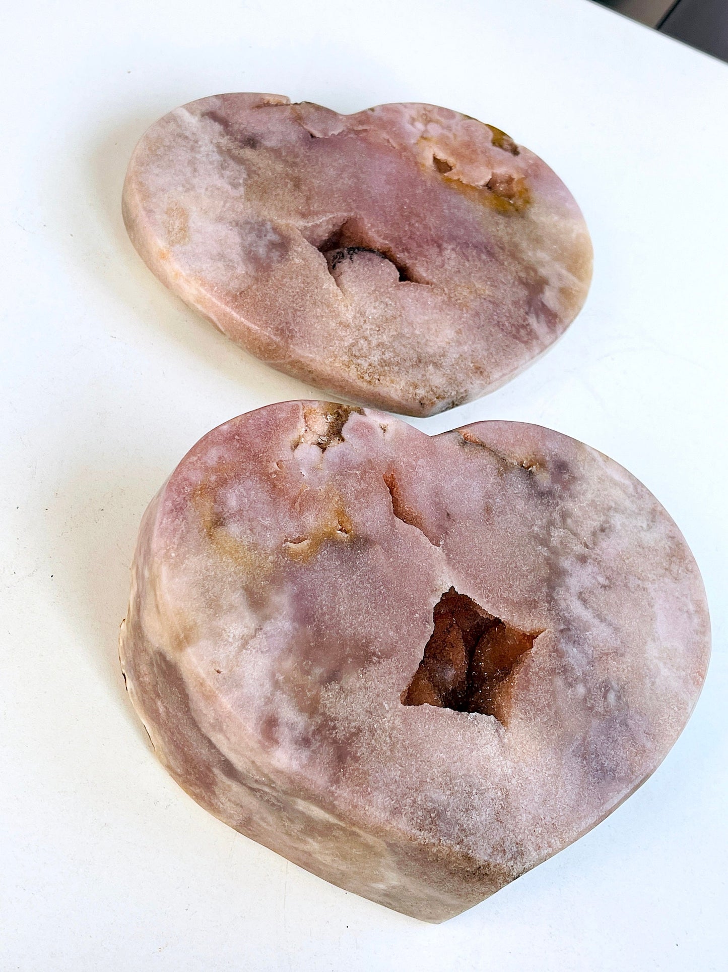 2-3kg Paired Pink Amethyst Heart