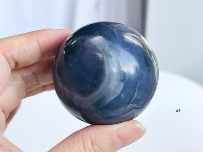 Galaxy Purple Chalcedony Sphere