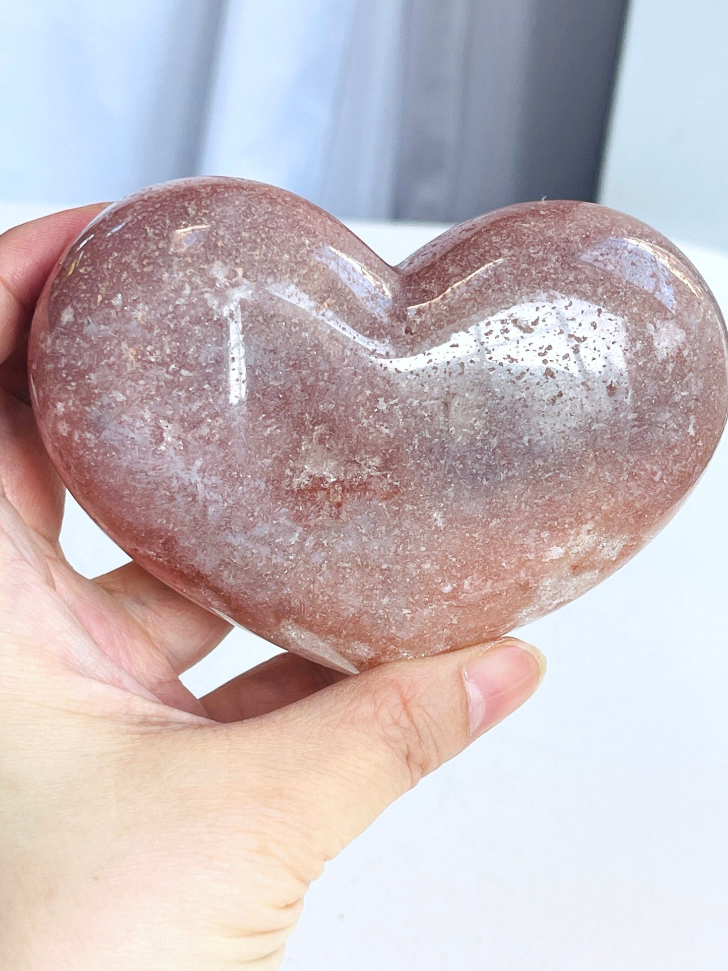 Pink Amethyst, Super Extra Quality Pink Amethyst Heart, Pink Amethyst Crystal Heart, Crystal Heart, Crystal Gift, Healing Crystal