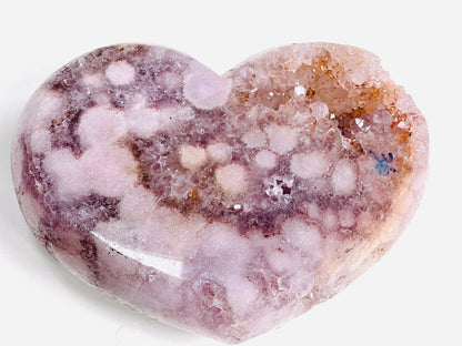 Pink Amethyst Heart, 3.5kg Large Pink Amethyst Druzy Heart on Metal Stand, Pink Amethyst Crystal Heart, Crystal Heart,Crystal Gift