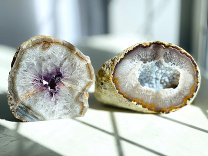 Druzy Agate Geode Cut Base