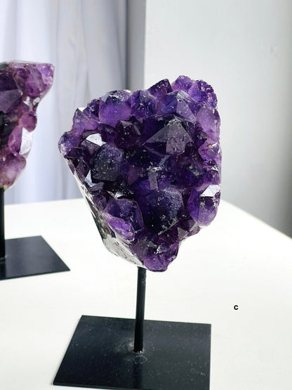 Large Amethyst Cluster  With Stand, premium Quality Amethyst on Stand, Self-standing Amethyst druzy, Amethyst Clusters