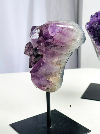 Large Amethyst Cluster  With Stand, premium Quality Amethyst on Stand, Self-standing Amethyst druzy, Amethyst Clusters