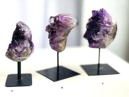 Large Amethyst Cluster  With Stand, premium Quality Amethyst on Stand, Self-standing Amethyst druzy, Amethyst Clusters