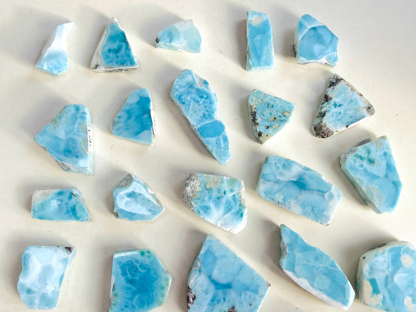 Larimar Freeform, Polished Larimar Slab, Polished Larimar Slabs, High-Quality Larimar, Larimar Jewellery DIY, Crystal Gift