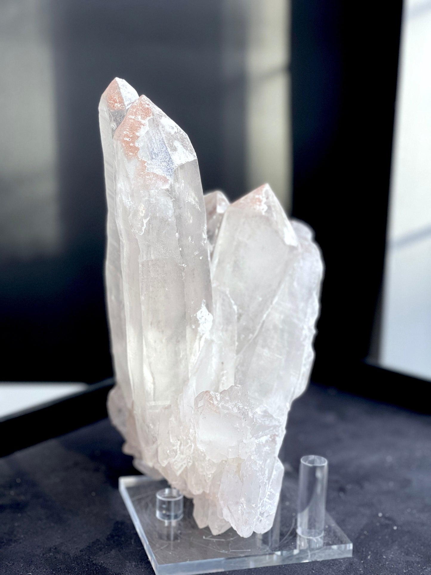 3.7kg Lemurian Quartz, Statement Lemurian Quartz cluster with pink lithium