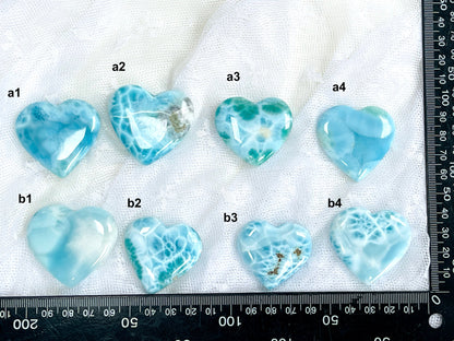 Larimar Heart, AAA+ Grade Natural Larimar Heart,  Large rare Larimar Heart, High Quality Larimar, Larimar Jewellery DIY, Crystal Gift -3