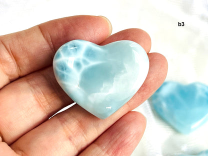 Larimar Heart, AAA Grade Natural Larimar Heart, High Quality Larimar, Larimar Jewellery DIY, Crystal Gift -4