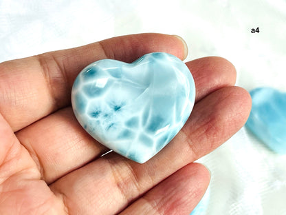 Larimar Heart, AAA Grade Natural Larimar Heart, High Quality Larimar, Larimar Jewellery DIY, Crystal Gift -4