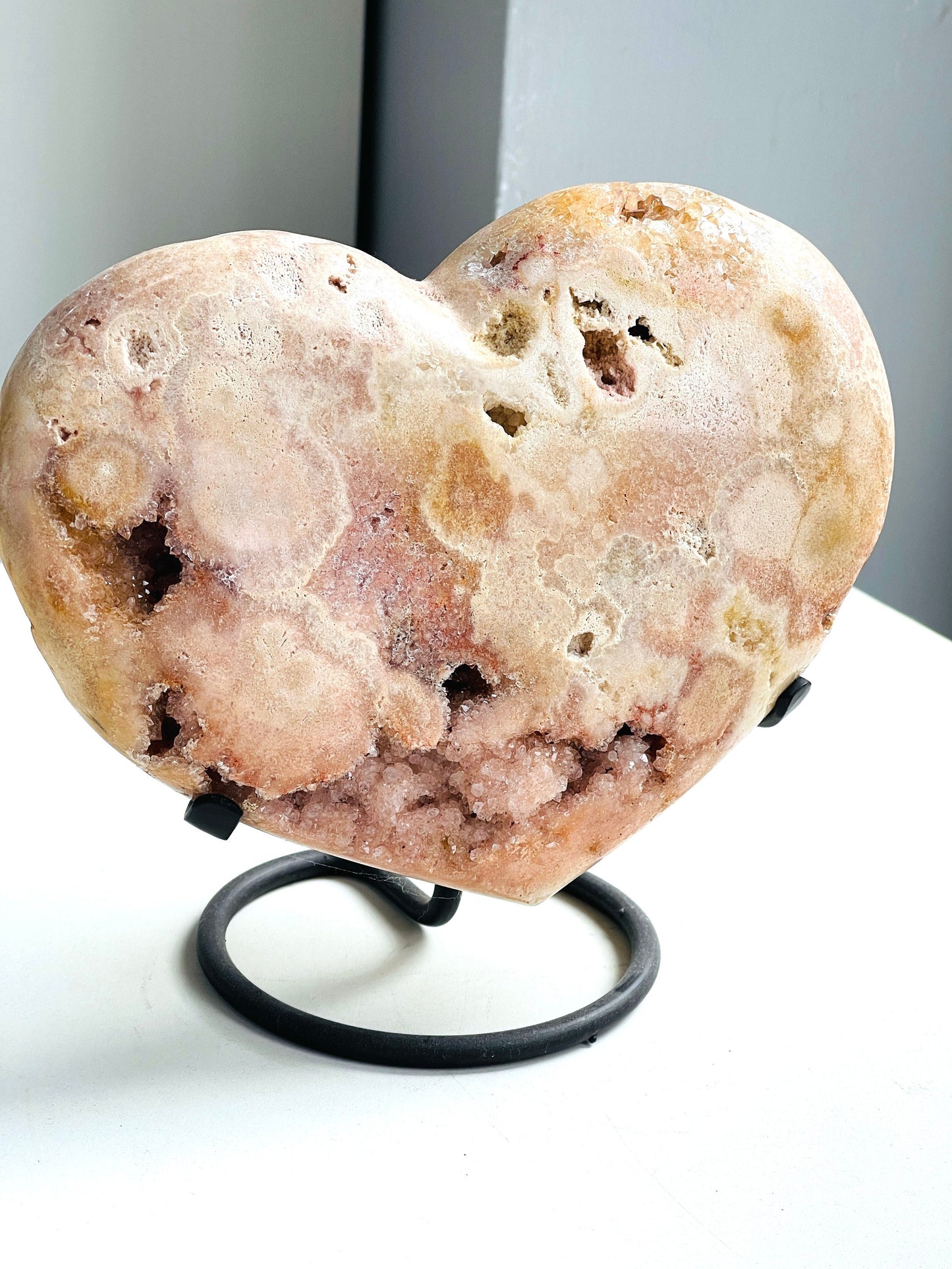 Pink Amethyst , 2kg Pink Amethyst Druzy Heart, Pink Amethyst Heart, Crystal Gift, Healing Crystal, Crystal for home decor