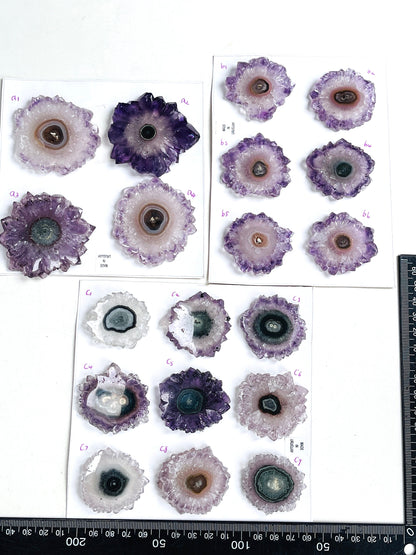 Amethyst Stalactite Eye Slice, 42-65mm