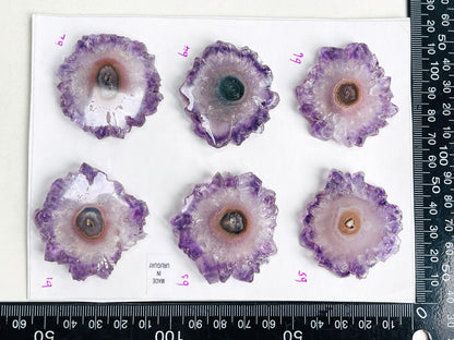 Amethyst Stalactite Eye Slice, 42-65mm