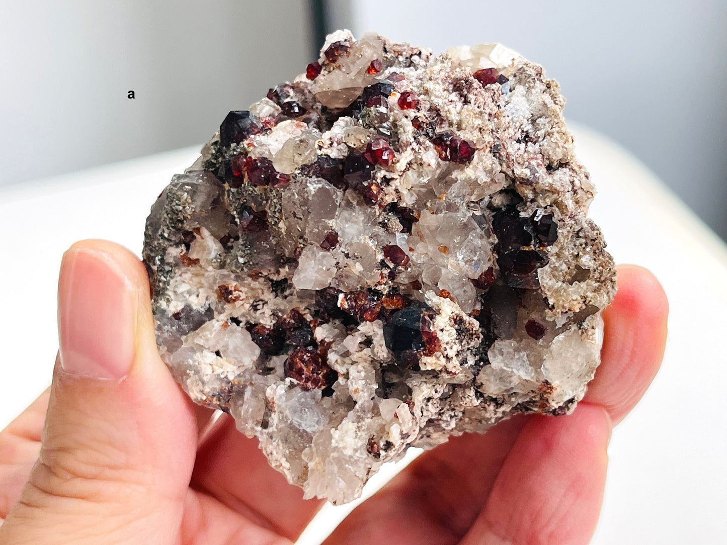 Spessartite Garnet Specimen from Tongbei, Fujian, CHINA ,  Garnet Crystal Specimen, Spessartite Garnet Specimen