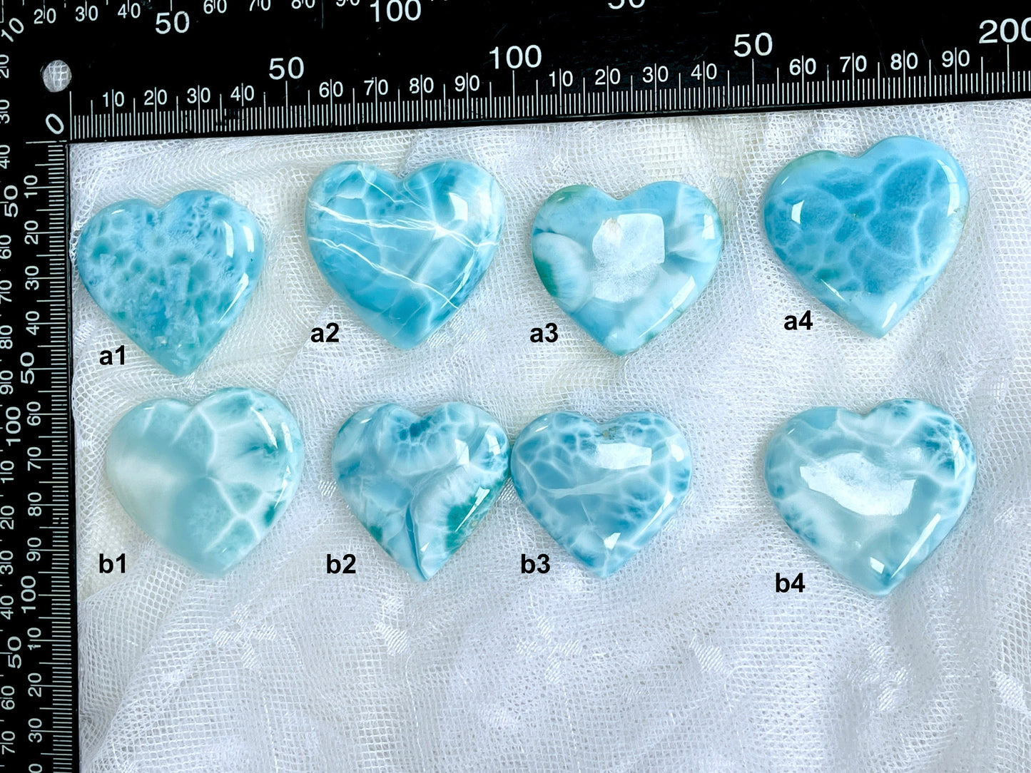 Larimar Heart, AAA+ Grade Natural Larimar Heart,  Large rare Larimar Heart, High Quality Larimar, Larimar Jewellery DIY, Crystal Gift -3