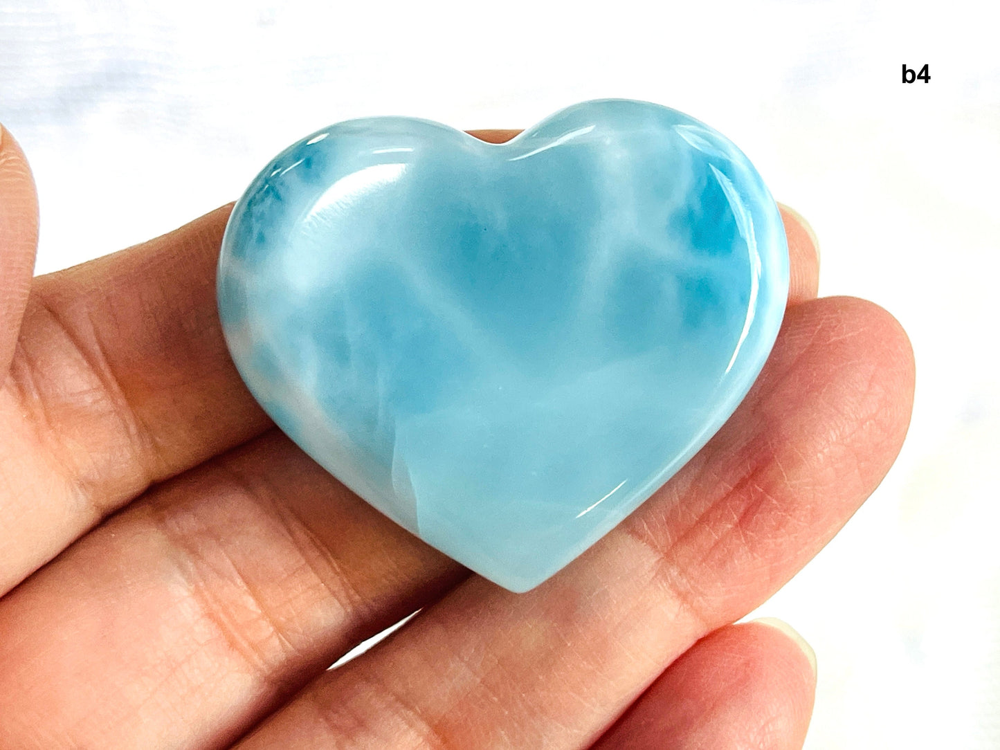 Larimar Heart, AAA Grade Natural Larimar Heart, High Quality Larimar, Larimar Jewellery DIY, Crystal Gift -4