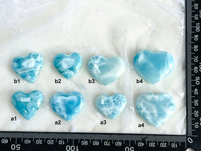 Larimar Heart, AAA Grade Natural Larimar Heart, High Quality Larimar, Larimar Jewellery DIY, Crystal Gift -4