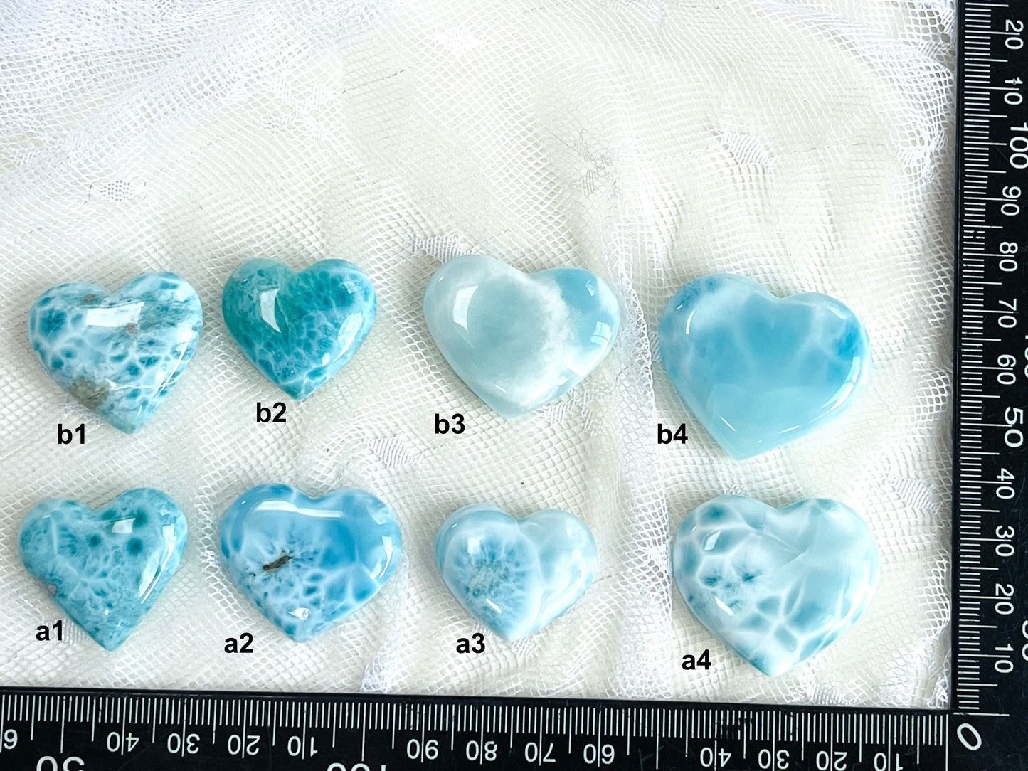 Larimar Heart, AAA Grade Natural Larimar Heart, High Quality Larimar, Larimar Jewellery DIY, Crystal Gift -4