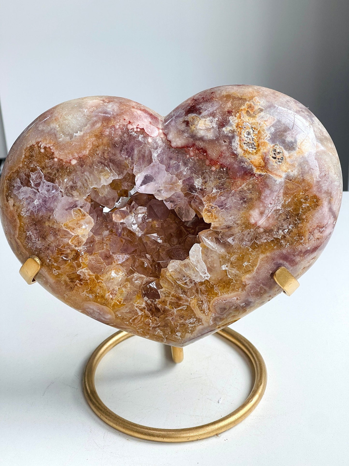 Pink Amethyst, 2.7kg Super Extra Quality Pink Amethyst Heart, Home Decor, Crystal Heart, Crystal Gift, Healing Crystal