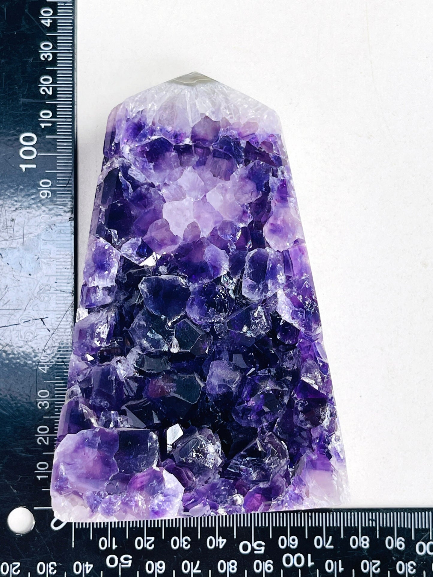 Agate with Amethyst Tower