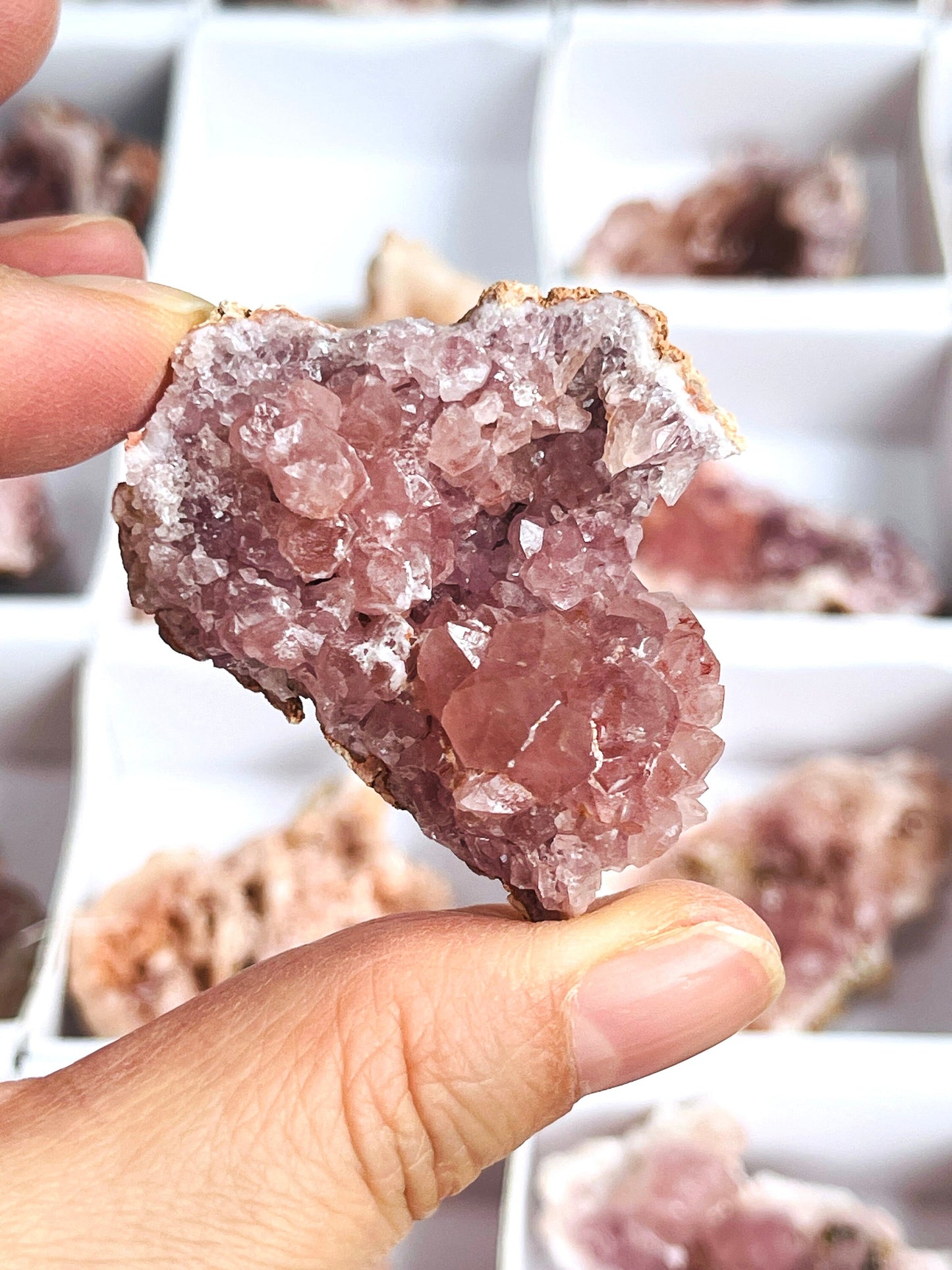 Pink Amethyst Crystal, 40-45mm Pink Amethyst Geode from Argentina, AAA Grade Pink Amethyst Rough Geode, One Piece -You Choose -B22 Medium