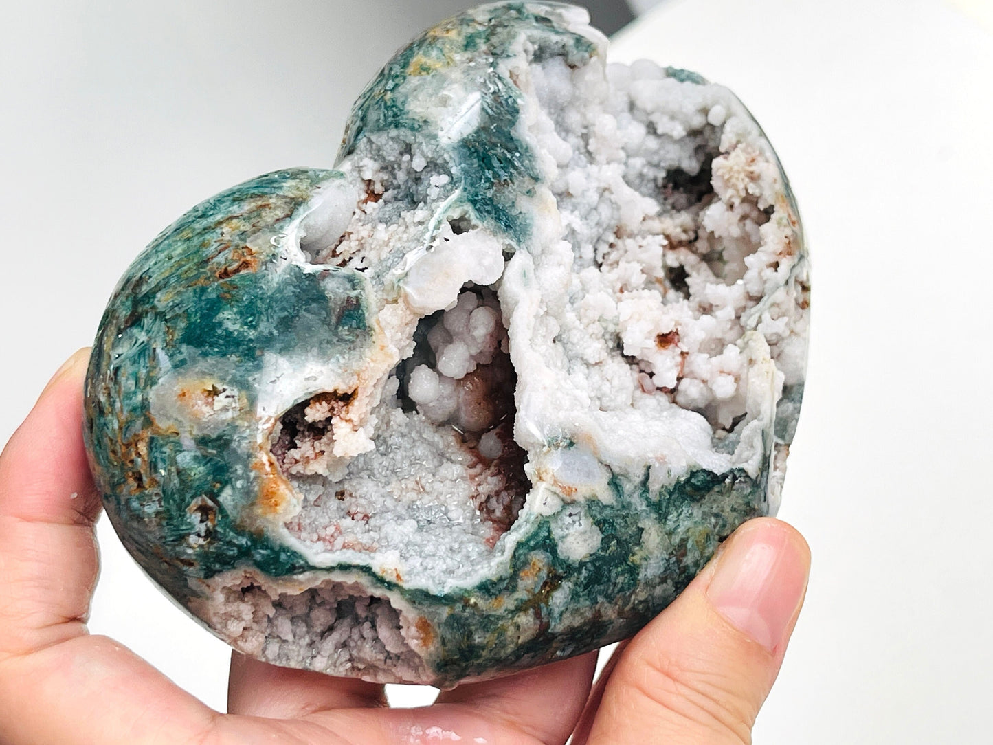 Unique Jasper Druzy Heart,Crystal Heart, Crystal Gift, Healing Crystal, Home Decor