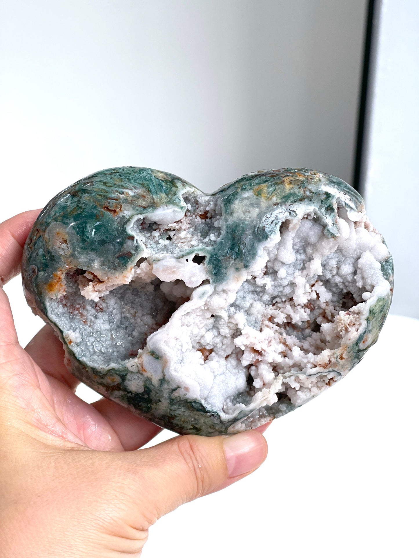 Unique Jasper Druzy Heart,Crystal Heart, Crystal Gift, Healing Crystal, Home Decor