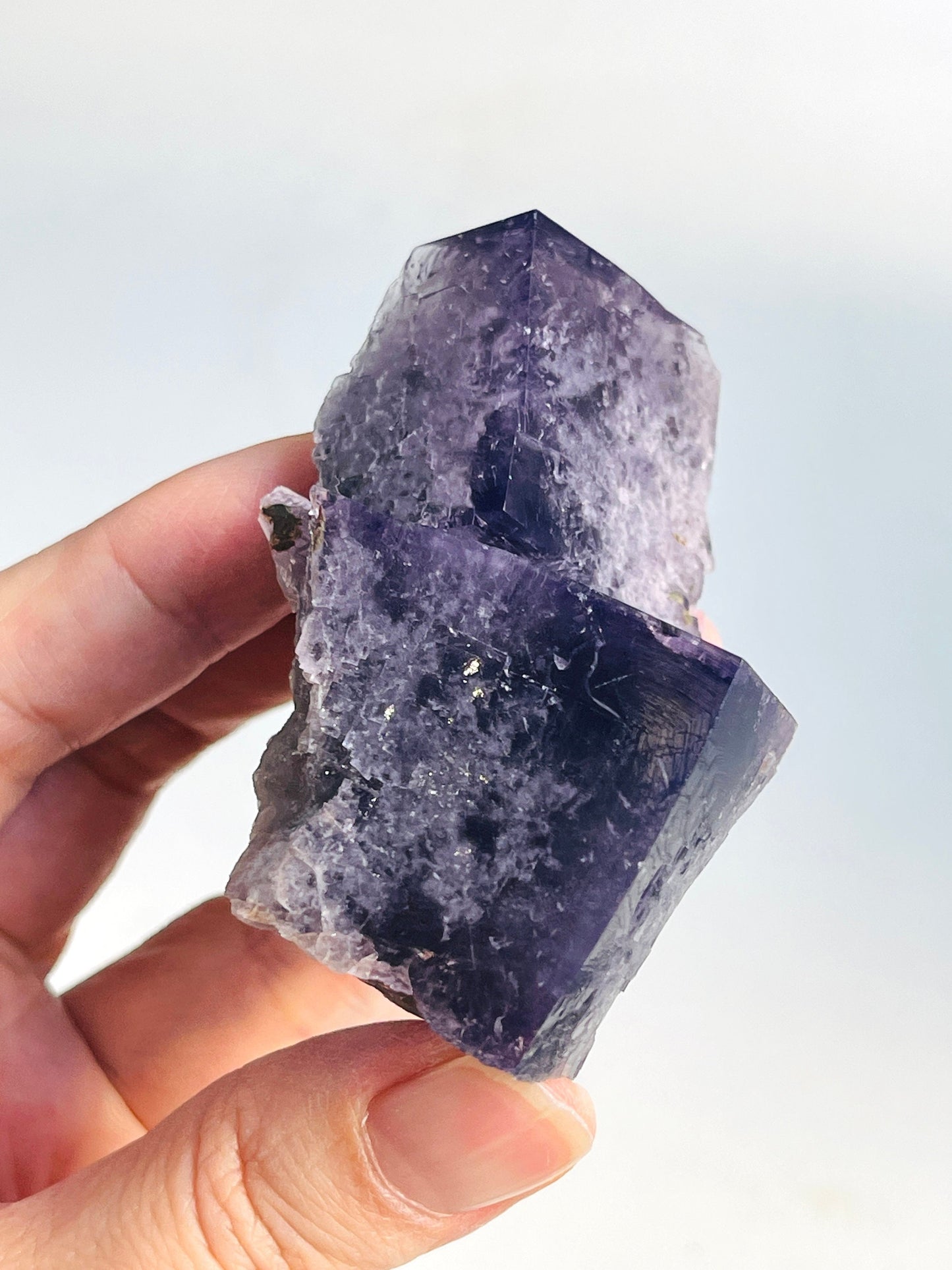 New Find Purple Fluorite Crystal from the Lady Annabella Mine, Weardale, Purple Fluorite Specimen,Raw Fluorite, Mineral Specimen- P15