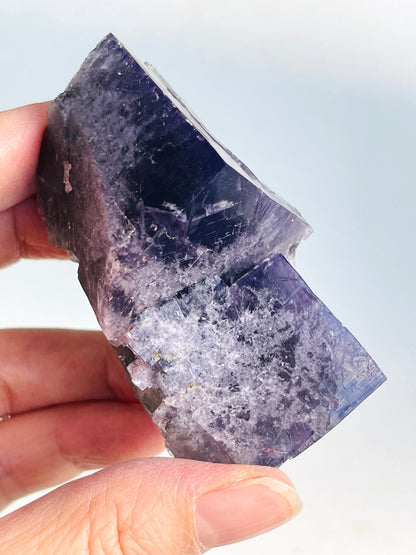 New Find Purple Fluorite Crystal from the Lady Annabella Mine, Weardale, Purple Fluorite Specimen,Raw Fluorite, Mineral Specimen- P15