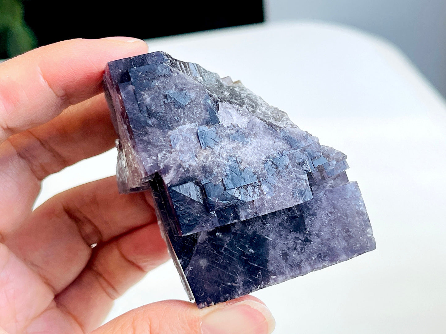 New Find Purple Fluorite Crystal from the Lady Annabella Mine, Weardale, Purple Fluorite Specimen,Raw Fluorite, Mineral Specimen- P18