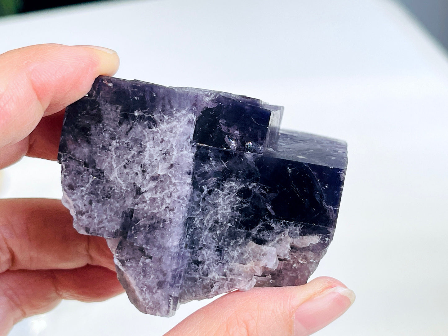 New Find Purple Fluorite Crystal from the Lady Annabella Mine, Weardale, Purple Fluorite Specimen,Raw Fluorite, Mineral Specimen- P18