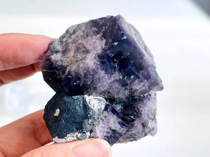 New Find Purple Fluorite Crystal from the Lady Annabella Mine, Weardale, Purple Fluorite Specimen,Raw Fluorite, Mineral Specimen- P15