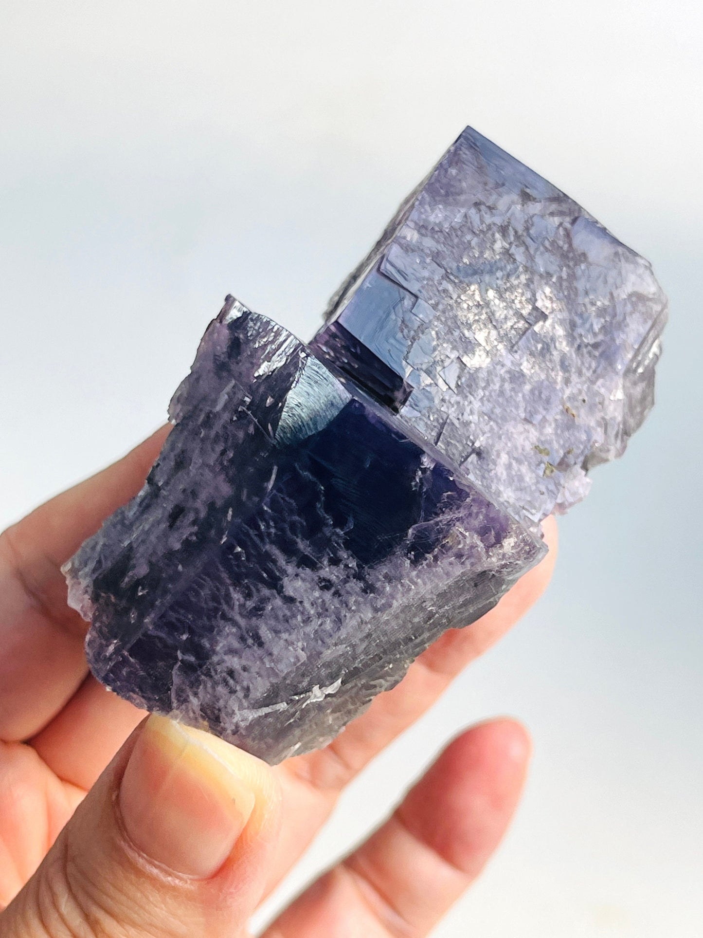 New Find Purple Fluorite Crystal from the Lady Annabella Mine, Weardale, Purple Fluorite Specimen,Raw Fluorite, Mineral Specimen- P15