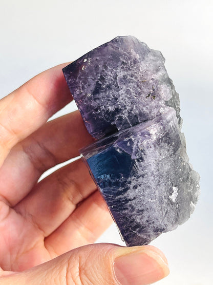 New Find Purple Fluorite Crystal from the Lady Annabella Mine, Weardale, Purple Fluorite Specimen,Raw Fluorite, Mineral Specimen- P15