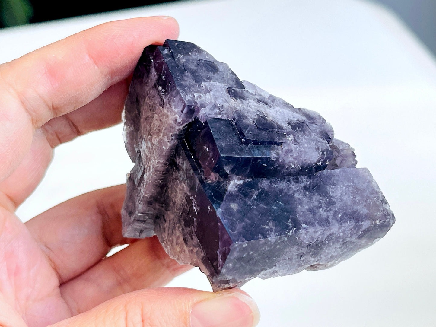 New Find Purple Fluorite Crystal from the Lady Annabella Mine, Weardale, Purple Fluorite Specimen,Raw Fluorite, Mineral Specimen- P18