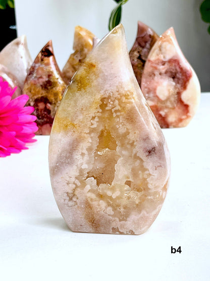 Pink Amethyst Flame, Polished Free Form, Gemstone Interior, Crystal Decoration, Rare Special Specimen, Pink Amethyst Freeform, Crystal Gift