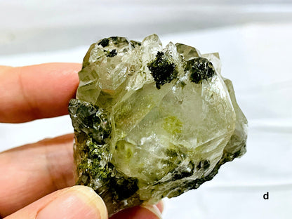 Super Sparkly Forest Epidote with Quartz Specimen, Epidote Specimen, Crystal Gift, Mineral Collection-5