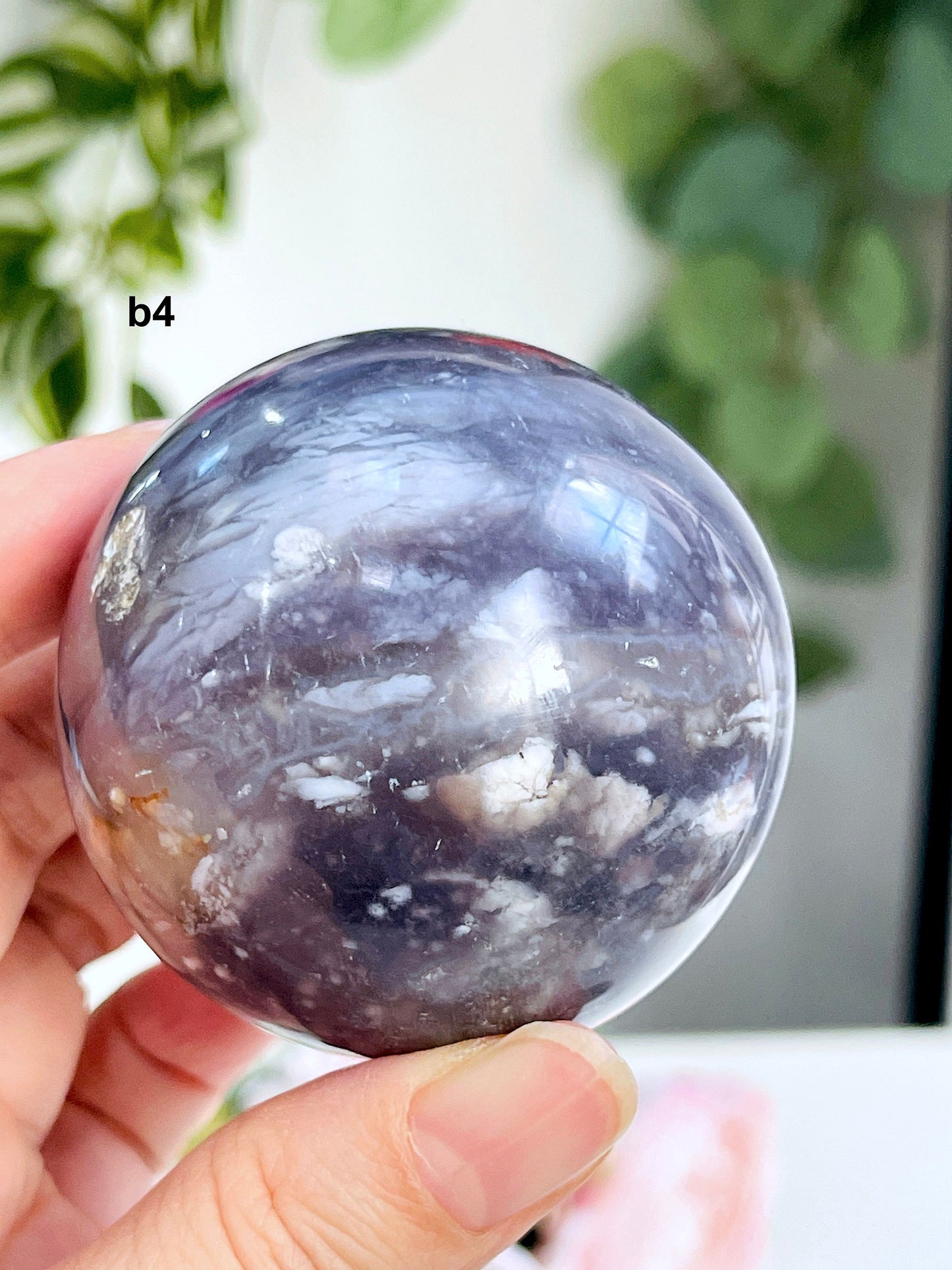 Galaxy Purple Chalcedony Sphere