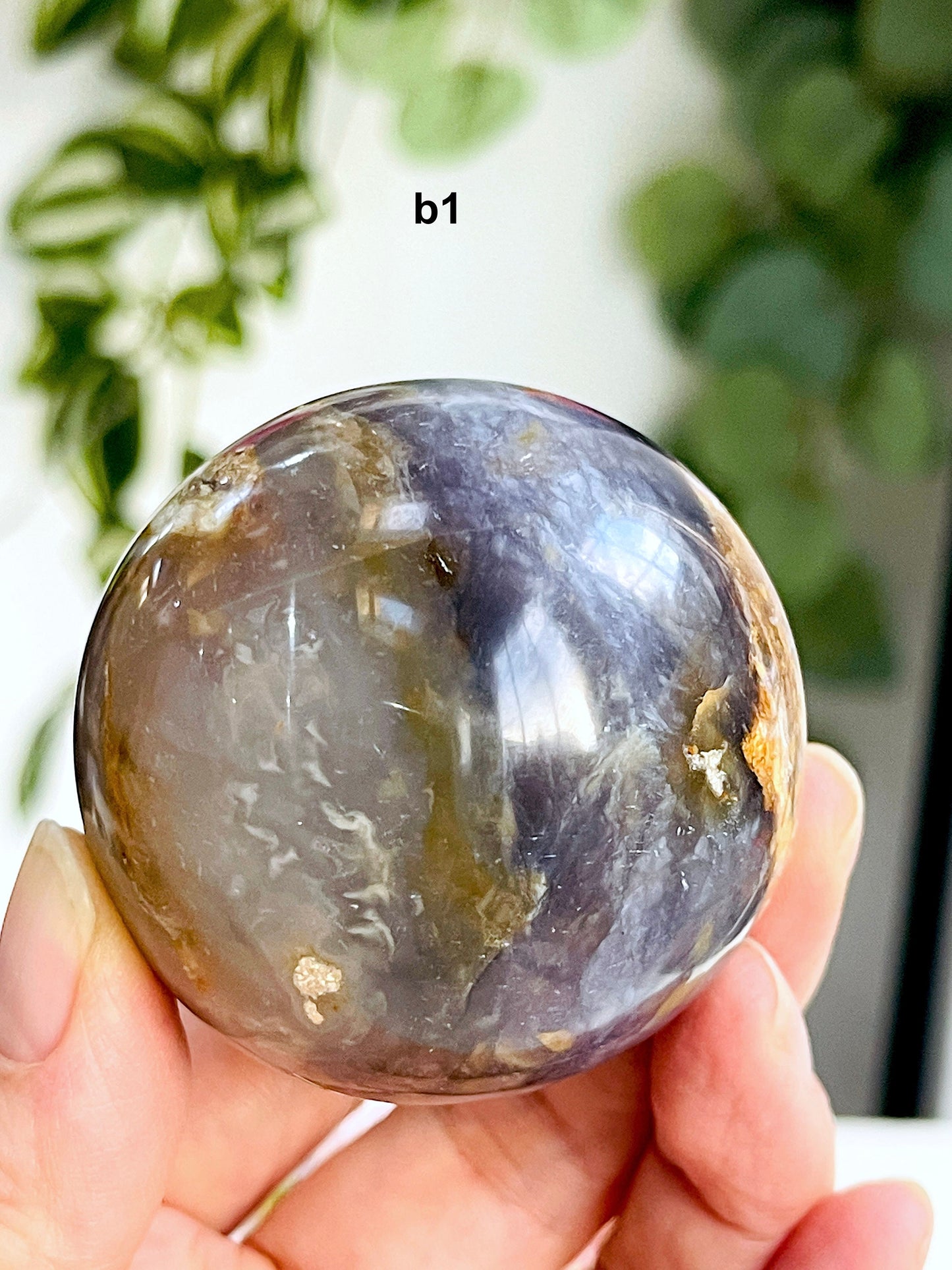 Galaxy Purple Chalcedony Sphere