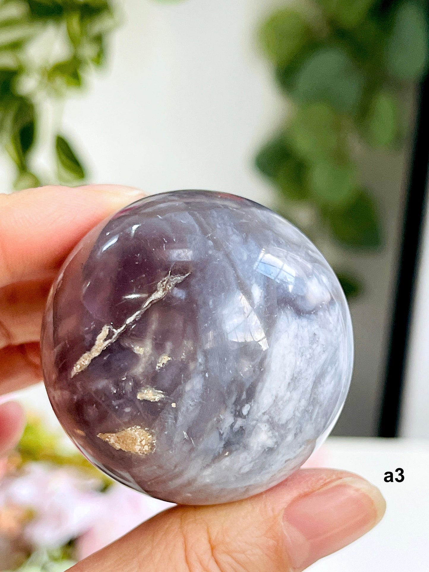 Galaxy Purple Chalcedony Sphere