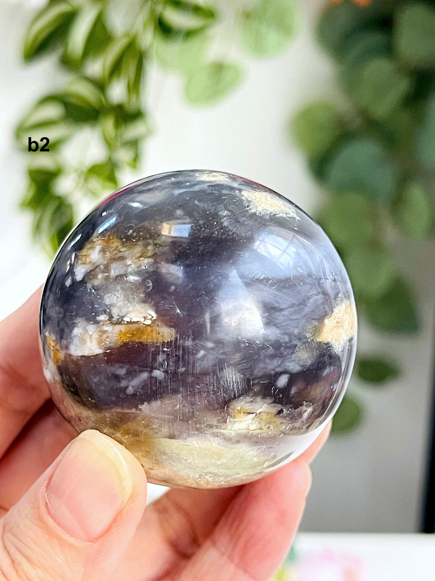 Galaxy Purple Chalcedony Sphere