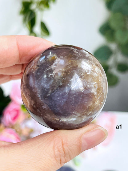 Galaxy Purple Chalcedony Sphere