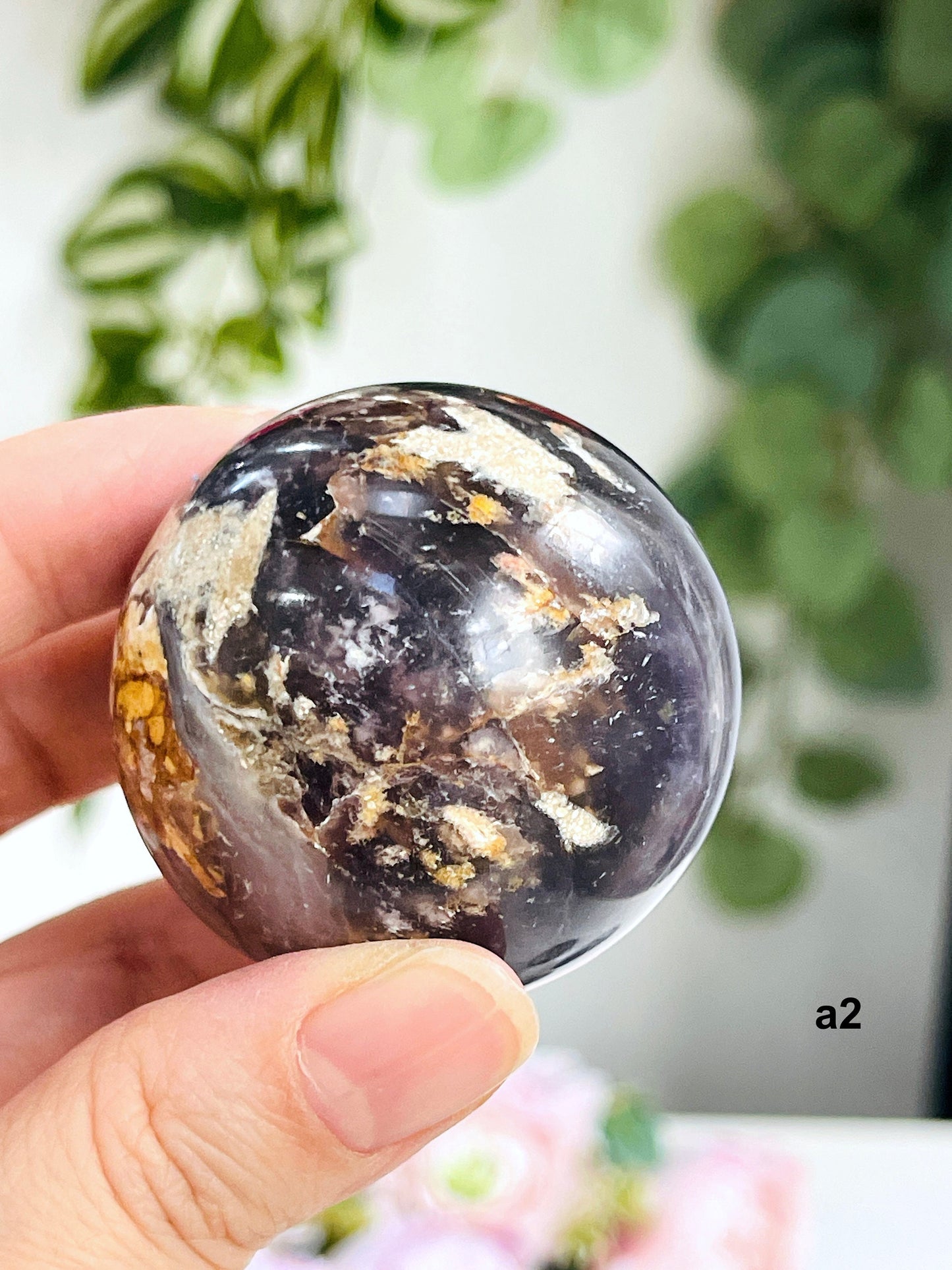 Galaxy Purple Chalcedony Sphere