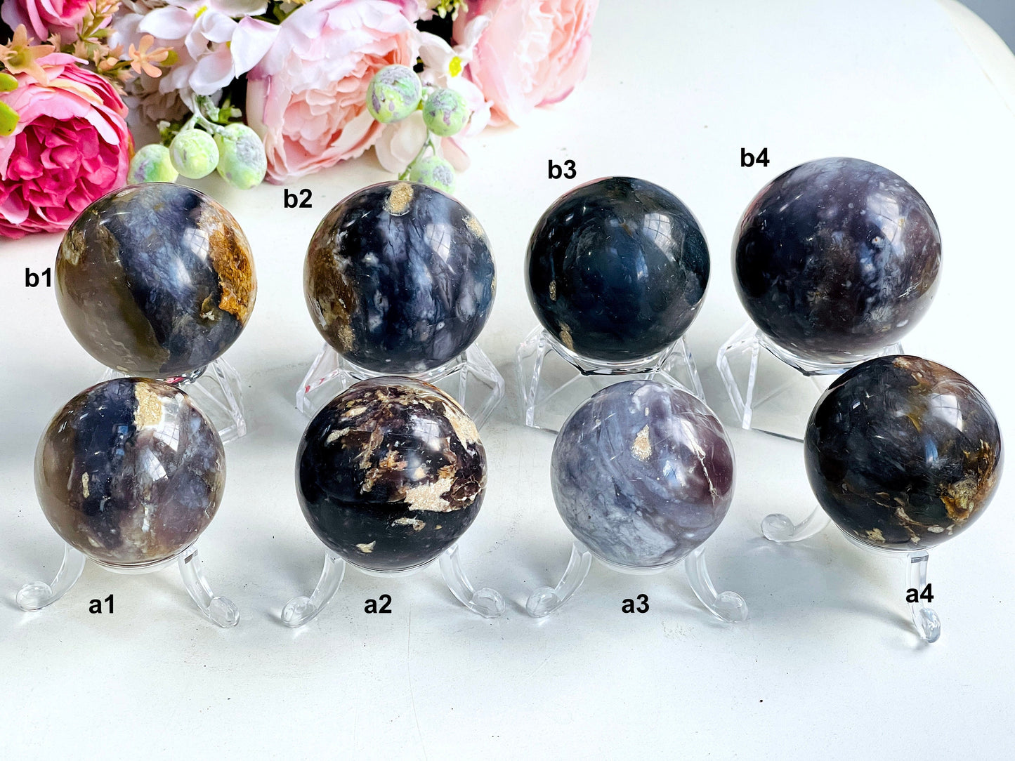 Galaxy Purple Chalcedony Sphere