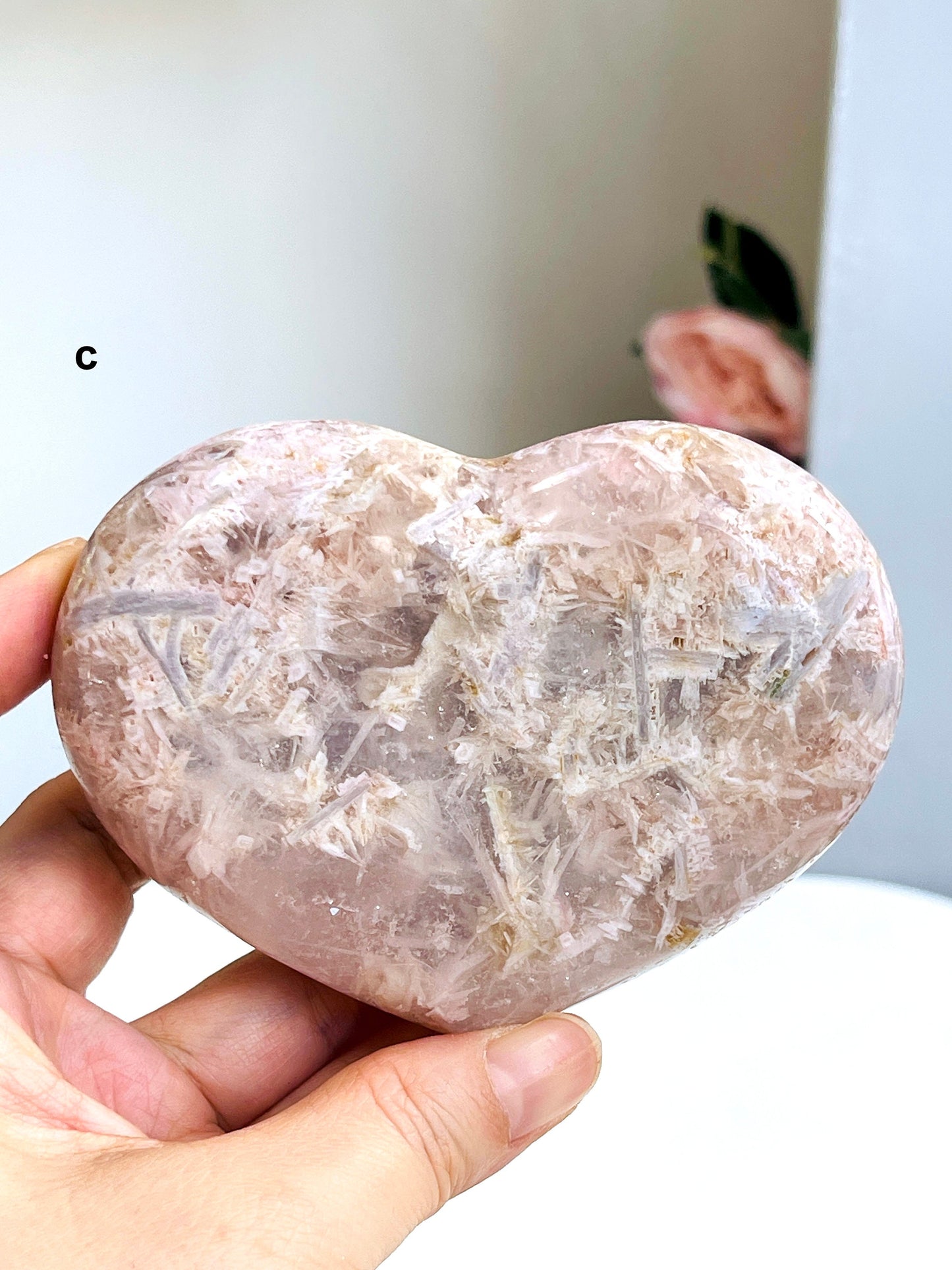 Pink Amethyst Crystal  Heart, Pink Amethyst Druzy Heart, Crystal Gift, Healing Crystal, Gift for Her, Home decor