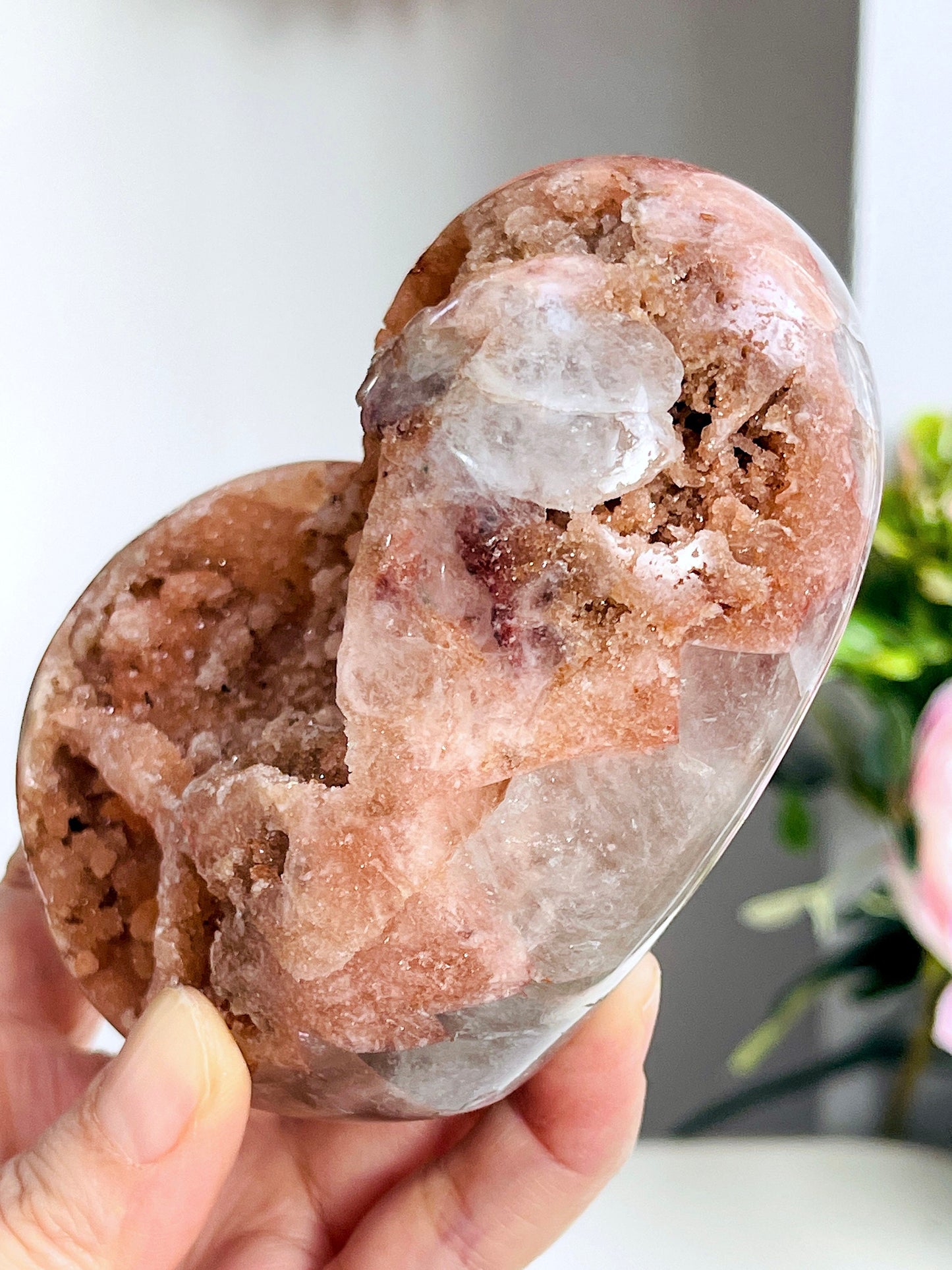 Pink Amethyst Heart, Super Extra Quality Pink Amethyst Druzy Heart,  Crystal Heart, Crystal Heart, Crystal Gift, Healing Crystal