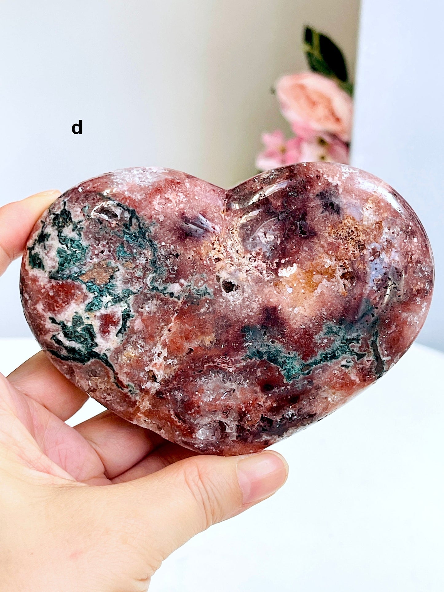 Pink Amethyst Crystal  Heart, Pink Amethyst Druzy Heart, Crystal Gift, Healing Crystal, Gift for Her, Home decor