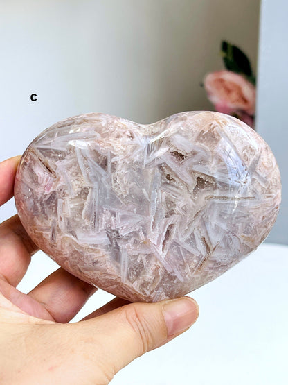 Pink Amethyst Crystal  Heart, Pink Amethyst Druzy Heart, Crystal Gift, Healing Crystal, Gift for Her, Home decor