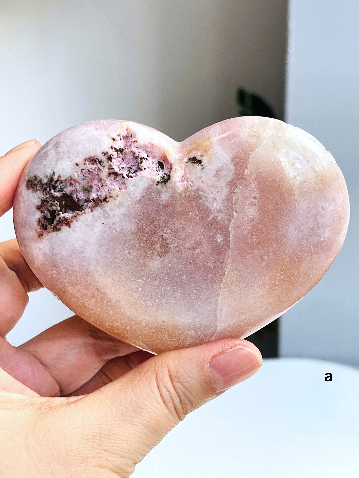 Pink Amethyst Crystal  Heart, Pink Amethyst Druzy Heart, Crystal Gift, Healing Crystal, Gift for Her, Home decor