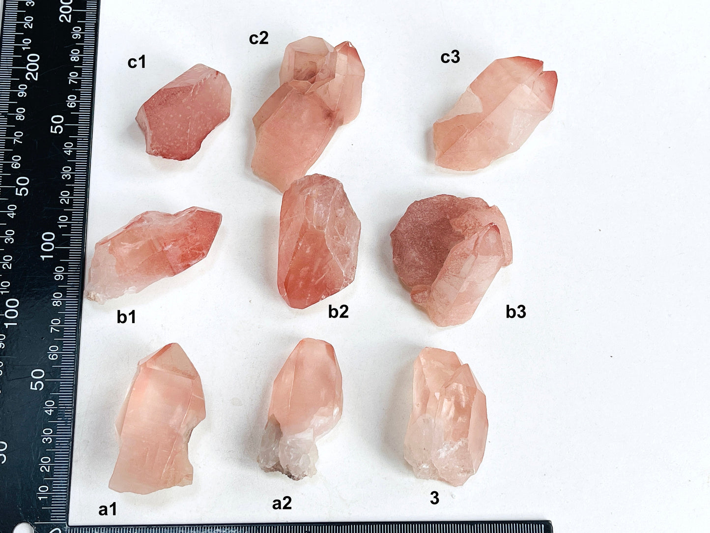 Pink Lemurian Quartz , (Scarlet Temple) Lemurian Quartz, Natural Pink Lemurian Quartz Seeds, Crystal Gifts, Raw Crystals,