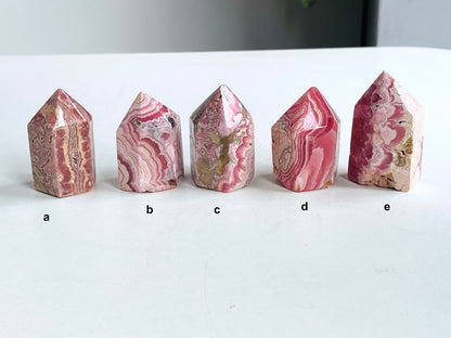 Rhodochrosite Tower, Argentina Rhodochrosite Towers, Super Special Rhodochrosite Points from Argentina, Pink Rhodochrosite,Crystal Gift P3